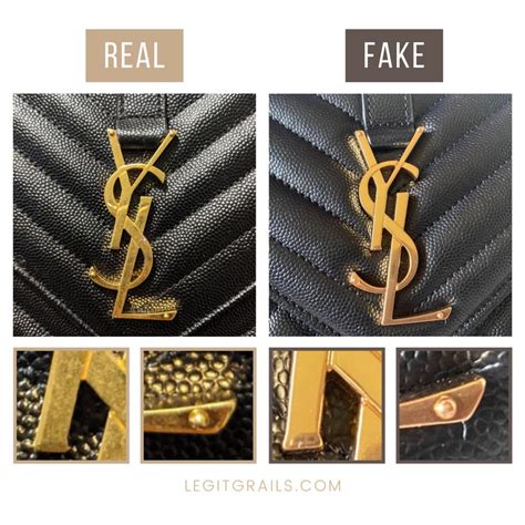 real vs fake saint laurent bag|st laurent college bag.